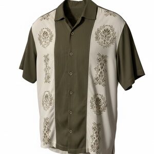 Tommy Bahama Olive and Cream Shirt